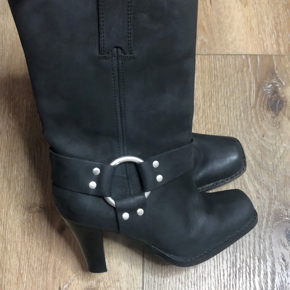 Michael Michael Kors Black Square Toe Boots Size 5 - Picture 4 of 9